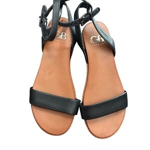 Gianni Bini Black Leather Sandals